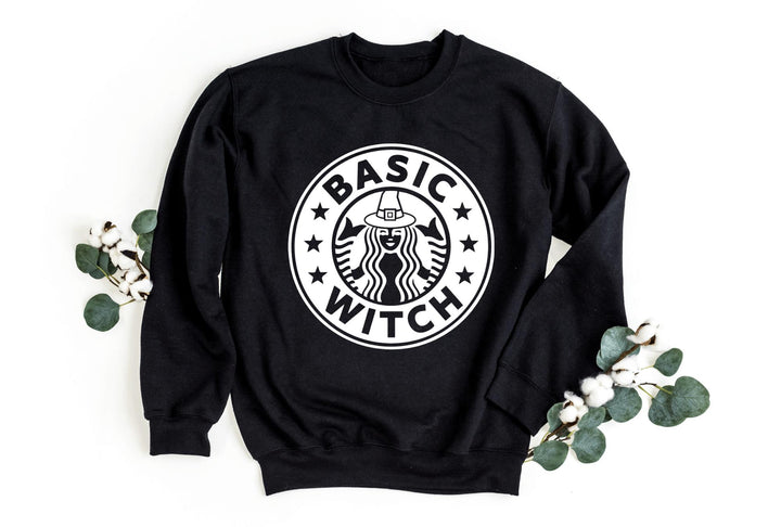 Sweatshirts-Basic Witch Sweatshirt-S-Black-Jack N Roy