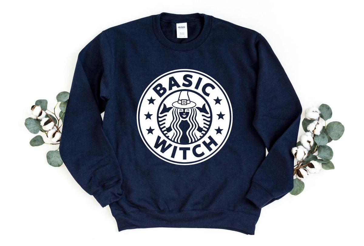 Sweatshirt-Basic Witch Sweatshirt-S-Navy-Jack N Roy