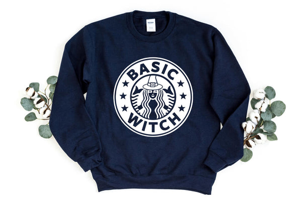 Sweatshirt-Basic Witch Sweatshirt-S-Navy-Jack N Roy