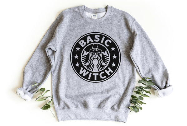 Sweatshirt-Basic Witch Sweatshirt-S-Sport Grey-Jack N Roy