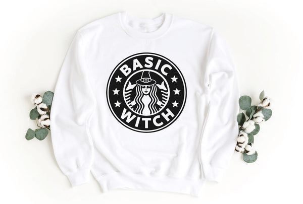 Sweatshirt-Basic Witch Sweatshirt-S-White-Jack N Roy