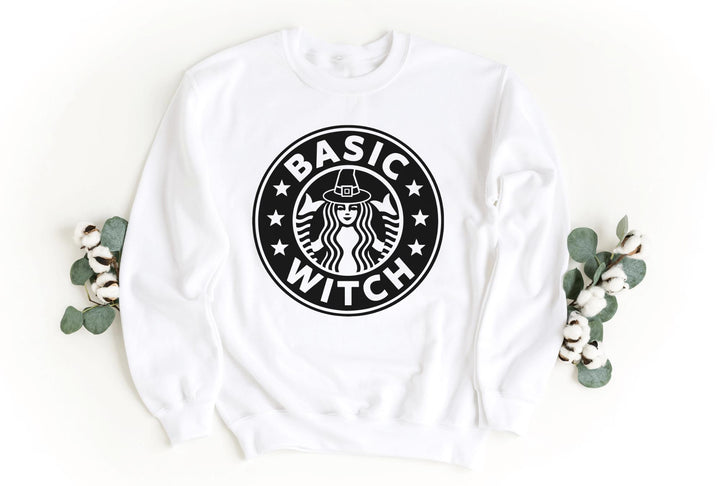 Sweatshirts-Basic Witch Sweatshirt-S-White-Jack N Roy