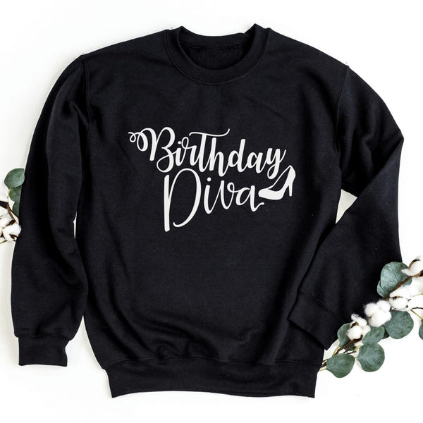 Sweatshirt-Birthday Diva Sweatshirt-S-Black-Jack N Roy