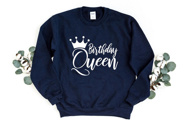 Sweatshirts-Birthday Queen Sweatshirt-S-Navy-Jack N Roy