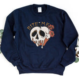 Sweatshirt-Bite Me (Skull) Sweatshirt-S-Navy-Jack N Roy