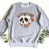 Sweatshirt-Bite Me (Skull) Sweatshirt-S-Sport Grey-Jack N Roy