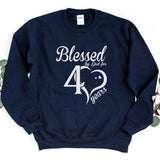 Sweatshirt-Blessed For 40 Years Sweatshirt-S-Navy-Jack N Roy