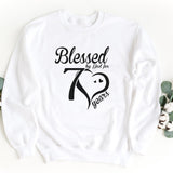 Sweatshirt-Blessed For 70 Years Sweatshirt-S-White-Jack N Roy