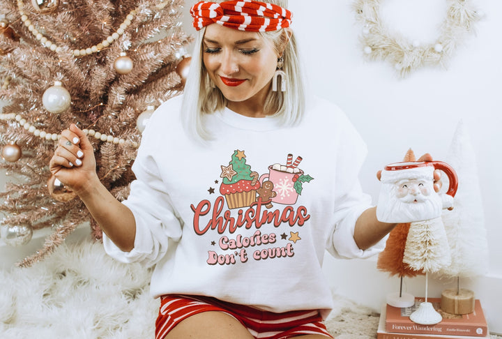 Sweatshirts-Christmas Calories Don't Count Sweatshirt-Jack N Roy