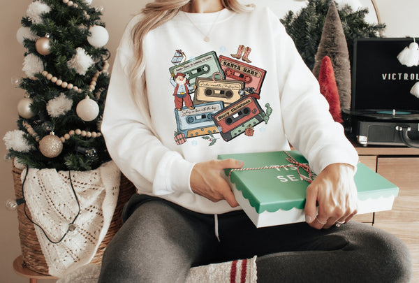 Sweatshirt-Christmas Tapes Sweatshirt-Jack N Roy