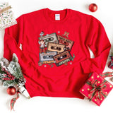 Sweatshirt-Christmas Tapes Sweatshirt-S-Red-Jack N Roy