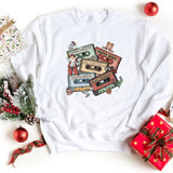 Sweatshirt-Christmas Tapes Sweatshirt-S-White-Jack N Roy