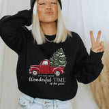 Sweatshirt-Christmas Truck Sweatshirt-Jack N Roy