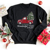 Sweatshirt-Christmas Truck Sweatshirt-S-Black-Jack N Roy