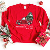 Sweatshirt-Christmas Truck Sweatshirt-S-Red-Jack N Roy