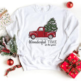 Sweatshirt-Christmas Truck Sweatshirt-S-White-Jack N Roy