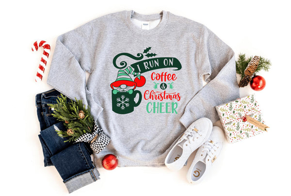 Sweatshirt-Coffee & Christmas Cheer Sweatshirt-S-Sport Grey-Jack N Roy