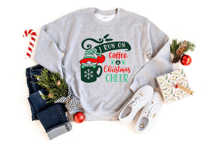 Sweatshirts-Coffee & Christmas Cheer Sweatshirt-S-Sport Grey-Jack N Roy