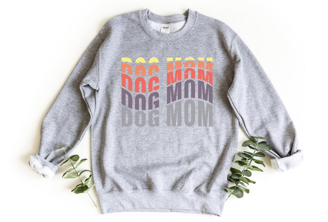 Sweatshirts-Dog Mom Colourful Sweatshirt-S-Sport Grey-Jack N Roy
