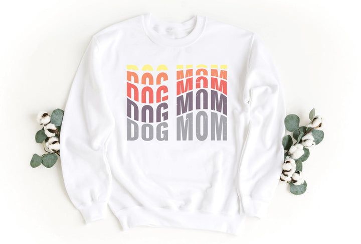 Sweatshirts-Dog Mom Colourful Sweatshirt-S-White-Jack N Roy