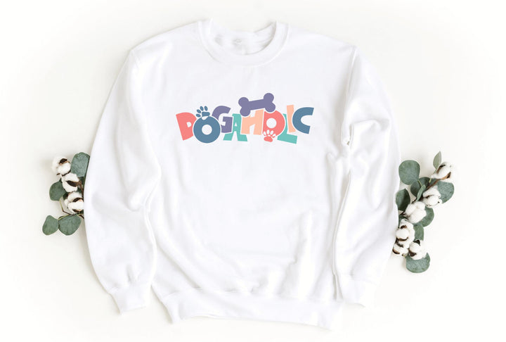 Sweatshirts-Dogaholic Sweatshirt-S-White-Jack N Roy