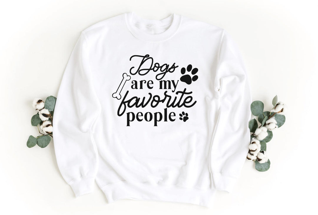 Sweatshirts-Dogs Are My Fav People Sweatshirt-S-White-Jack N Roy