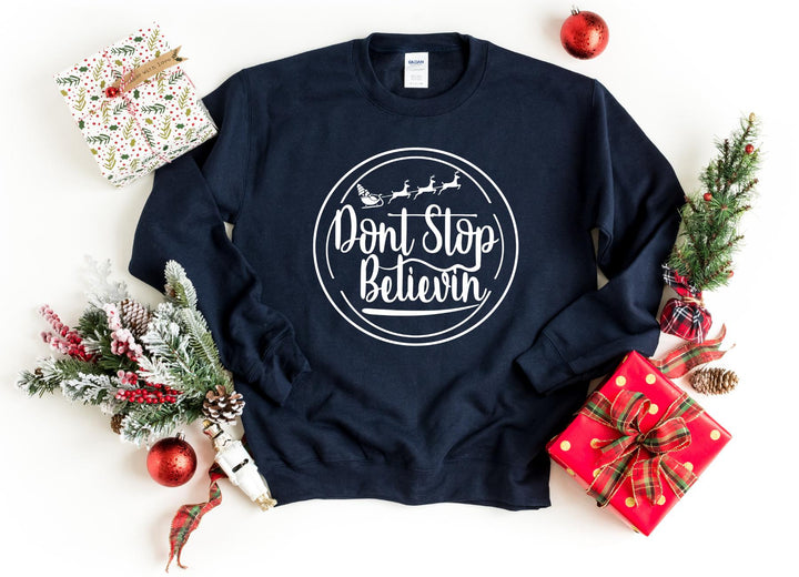Sweatshirts-Don't Stop Believin' Sweatshirt-S-Navy-Jack N Roy