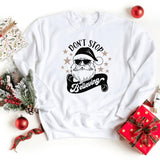 Sweatshirt-Don't Stop Believing (Santa) Sweatshirt-S-White-Jack N Roy