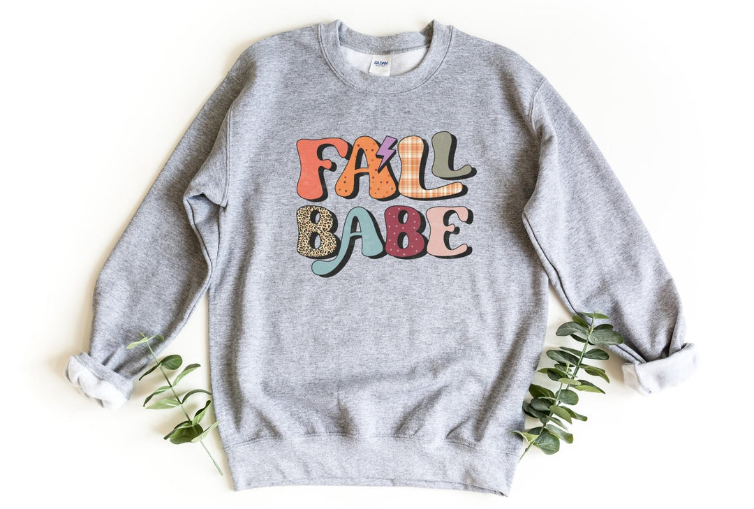 Sweatshirts-Fall Babe Sweatshirt-S-Sport Grey-Jack N Roy