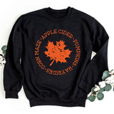Sweatshirt-Fall Leaf Sweatshirt-S-Black-Jack N Roy