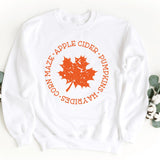 Sweatshirt-Fall Leaf Sweatshirt-S-White-Jack N Roy