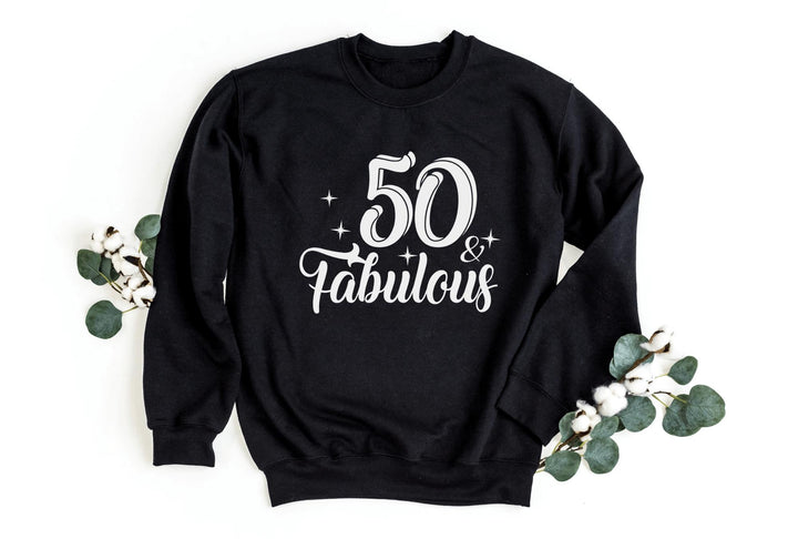 Sweatshirts-Fifty & Fabulous Sweatshirt-S-Black-Jack N Roy