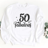 Sweatshirt-Fifty & Fabulous Sweatshirt-S-White-Jack N Roy