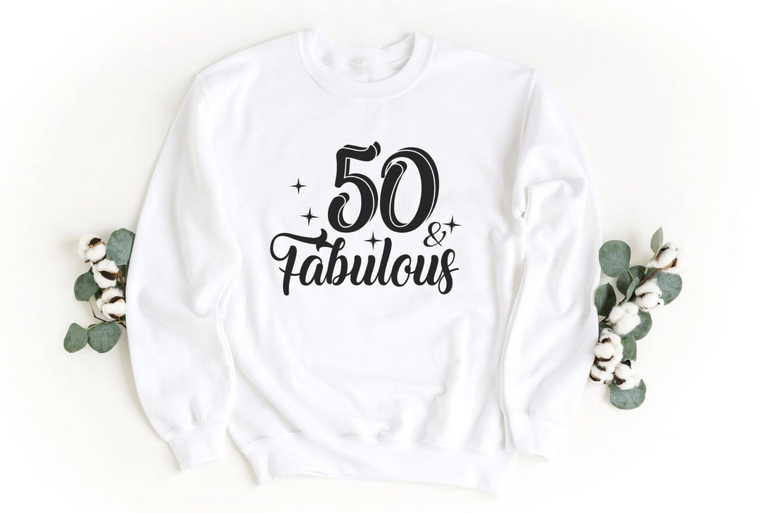 Sweatshirts-Fifty & Fabulous Sweatshirt-S-White-Jack N Roy