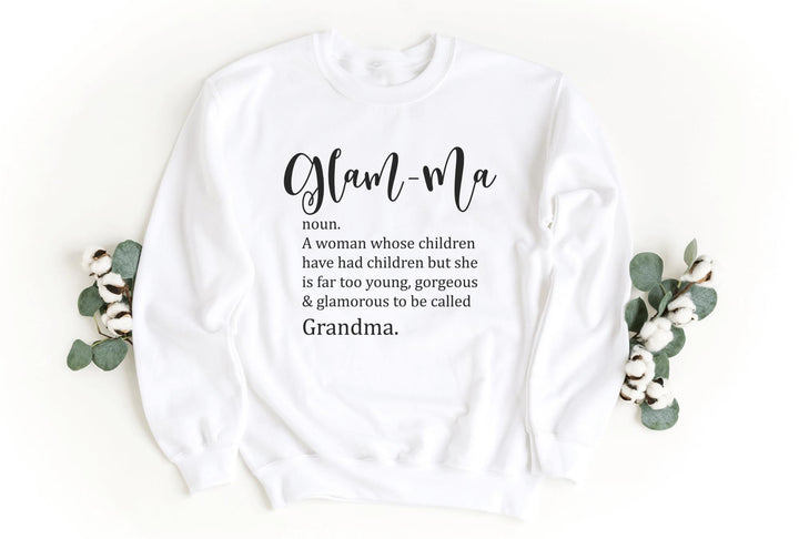 Sweatshirts-Glam-ma Sweatshirt-S-White-Jack N Roy