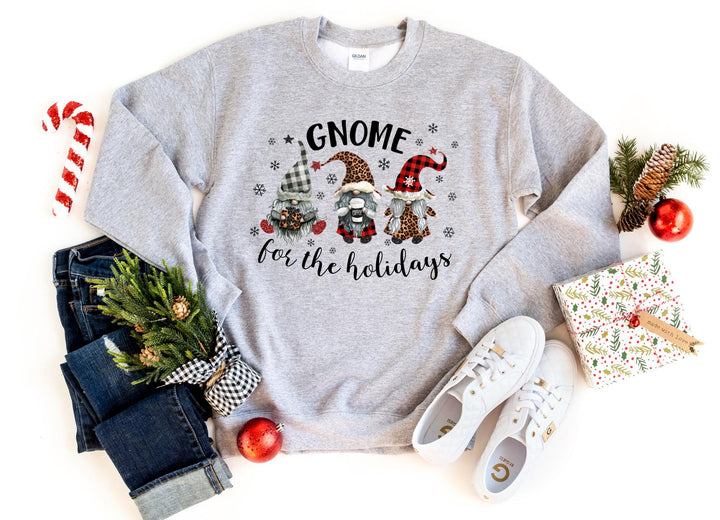 Sweatshirts-Gnome for the holidays Sweatshirt-S-Sport Grey-Jack N Roy