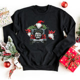 Sweatshirt-Gnomes On Christmas Truck Sweatshirt-S-Black-Jack N Roy