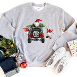Sweatshirt-Gnomes On Christmas Truck Sweatshirt-S-Sport Grey-Jack N Roy