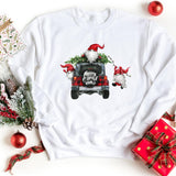 Sweatshirt-Gnomes On Christmas Truck Sweatshirt-S-White-Jack N Roy