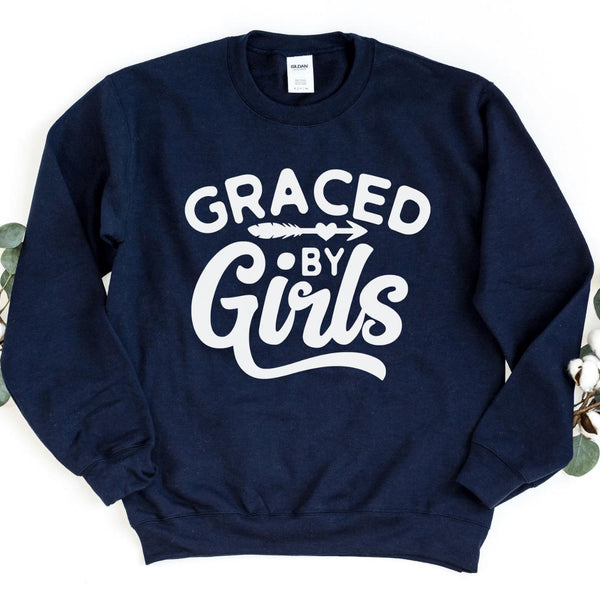 Sweatshirt-Graced By Girls Sweatshirt-S-Navy-Jack N Roy