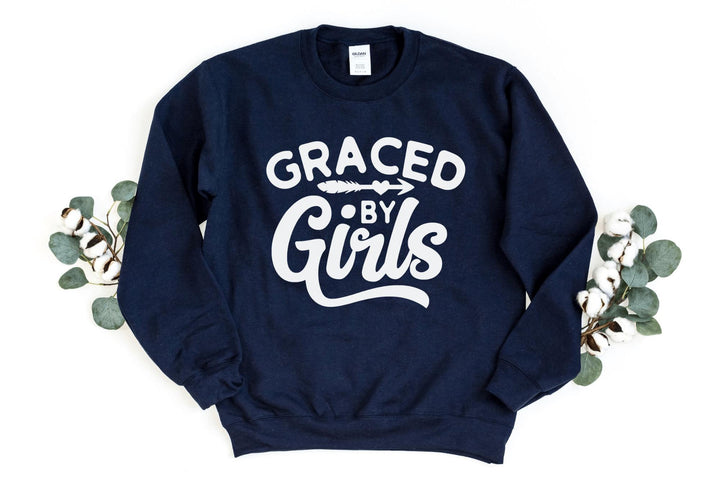 Sweatshirts-Graced By Girls Sweatshirt-S-Navy-Jack N Roy
