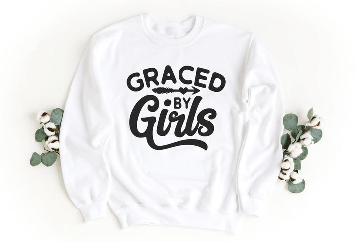 Sweatshirts-Graced By Girls Sweatshirt-S-White-Jack N Roy