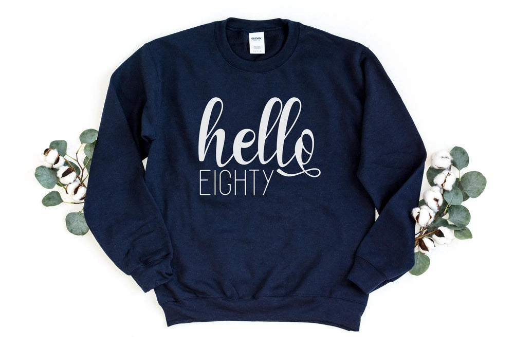 Sweatshirts-Hello Eighty Sweatshirt-S-Navy-Jack N Roy