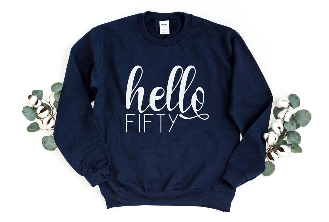 Sweatshirts-Hello Fifty Sweatshirt-S-Navy-Jack N Roy
