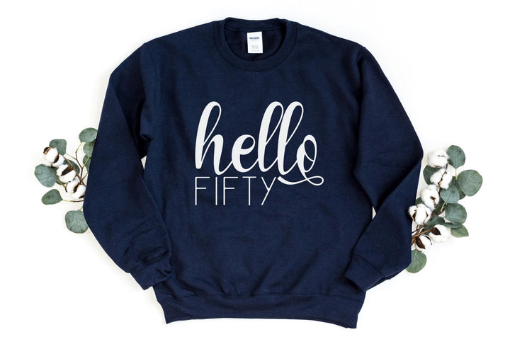 Sweatshirts-Hello Fifty Sweatshirt-S-Navy-Jack N Roy