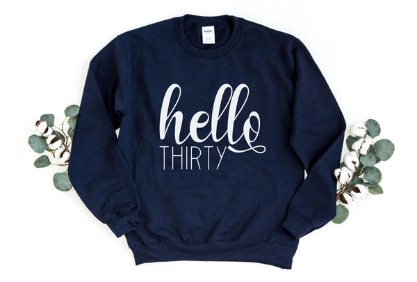 Sweatshirt-Hello Thirty Sweatshirt-S-Navy-Jack N Roy