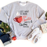 Sweatshirt-Hot Chocolate & Christmas Movies Sweatshirt-S-Sport Grey-Jack N Roy