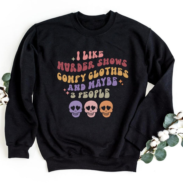 Sweatshirt-I Like Halloween Sweatshirt-S-Black-Jack N Roy