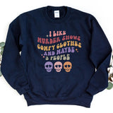 Sweatshirt-I Like Halloween Sweatshirt-S-Navy-Jack N Roy