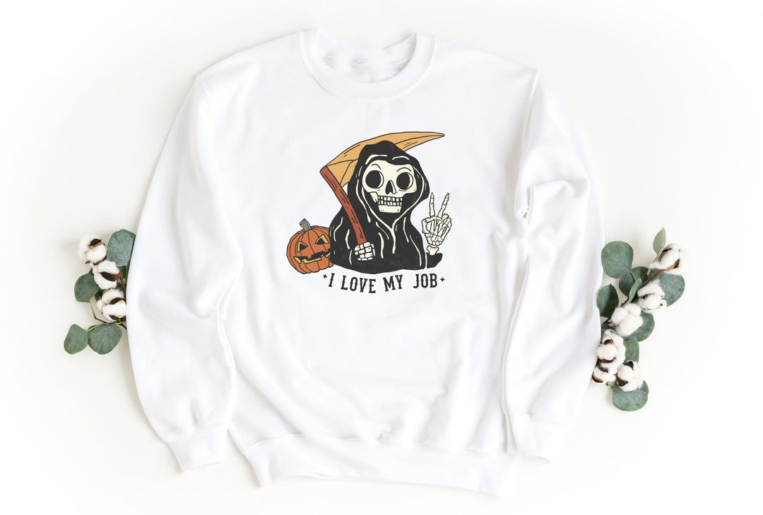 Sweatshirts-I Love My Job Halloween Sweatshirt-S-White-Jack N Roy